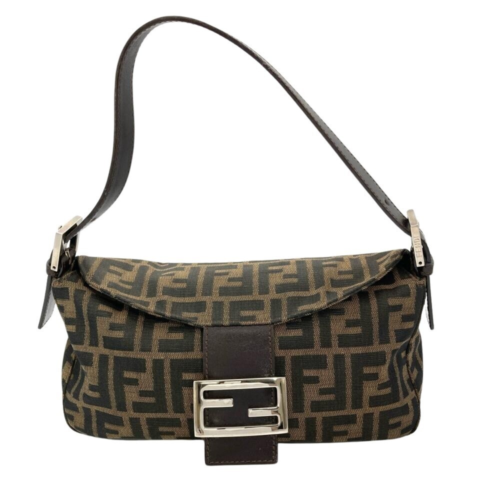 Fendi Zucca Mamma Bucket Shoulder Bag, Canvas, 2321-26725-009, Brown, Silver ... - Picture 1 of 9